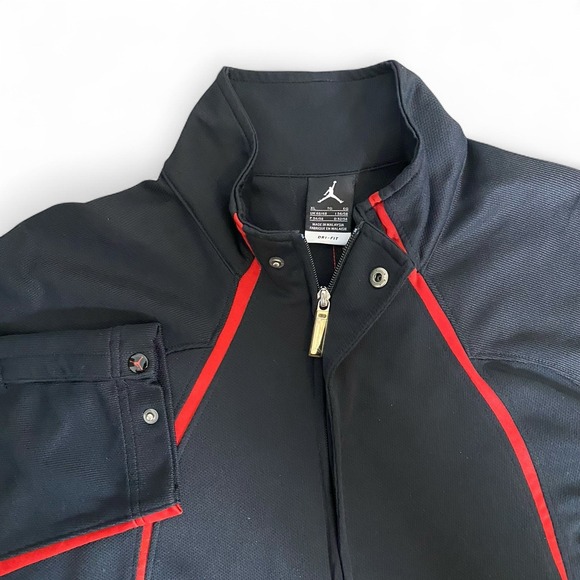 Nike Jordan Jumpman Dri-FIT Jacket Coat Full Zip Black Red Track Style Mens XL - Picture 1 of 8